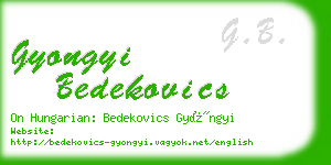 gyongyi bedekovics business card